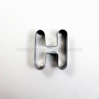 H Harfi Modeli Kurabiye Kalıbı Metal Kopat