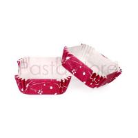 Yonca Figürlü Kare CupCake Pet Kapsül 100 Adet 50x50 mm