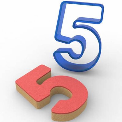 5 Rakamı Polikarbon Kopat Kurabiye Kalıbı