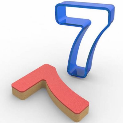 7 Rakamı Polikarbon Kopat Kurabiye Kalıbı