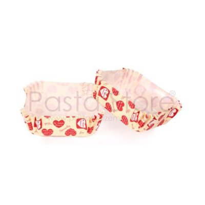 Sweet Heart Kare CupCake Pet Kapsül 100 Adet 50x50 mm